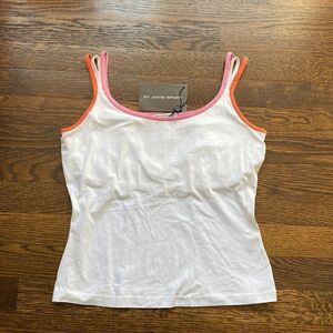 NWT St. John Sport White Tank Top with 3 Straps - Size Petite